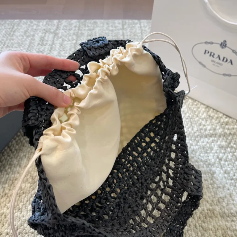 PRADA Crochet Tote Bag 34*36CM - Image 6