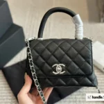 CHANEL Calfskin Coco Handle Bag 19*12CM
