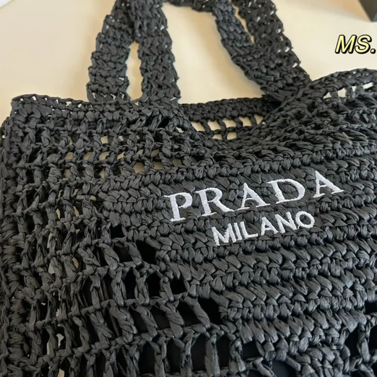 PRADA Crochet Tote Bag 35*40CM - Image 5