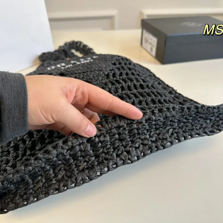 PRADA Crochet Tote Bag 35*40CM - Image 3