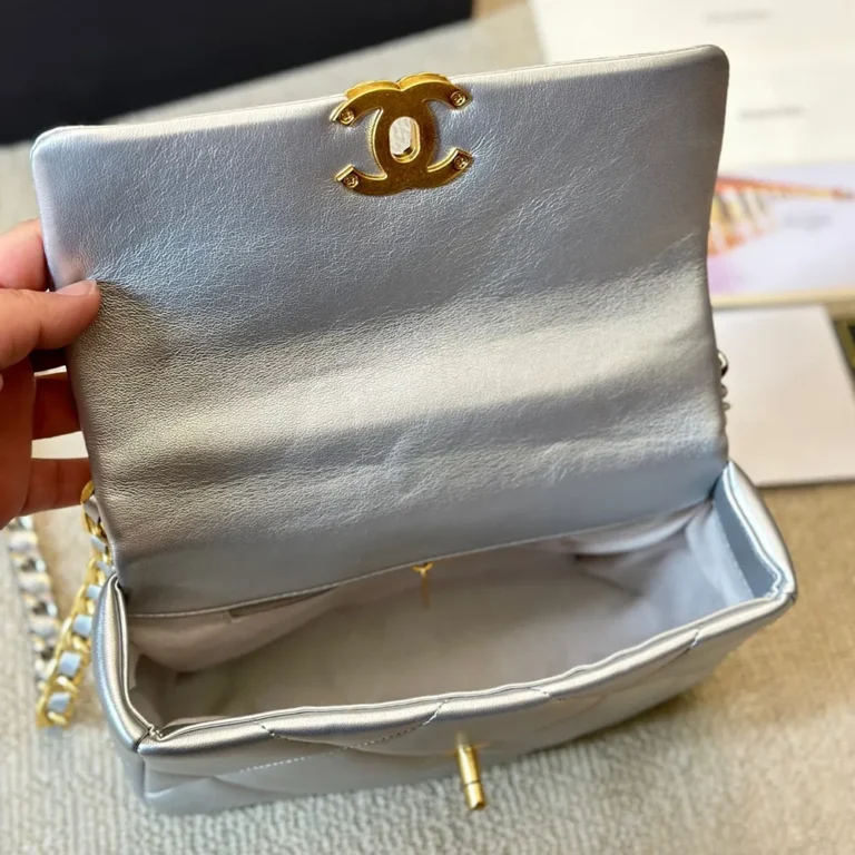 CHANEL 19 Handbag Lambskin 25CM - Image 4