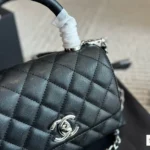 CHANEL Calfskin Coco Handle Bag 19*12CM