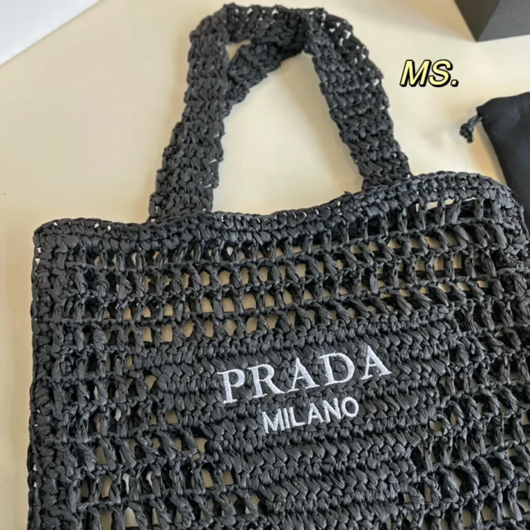 PRADA Crochet Tote Bag 35*40CM - Image 7